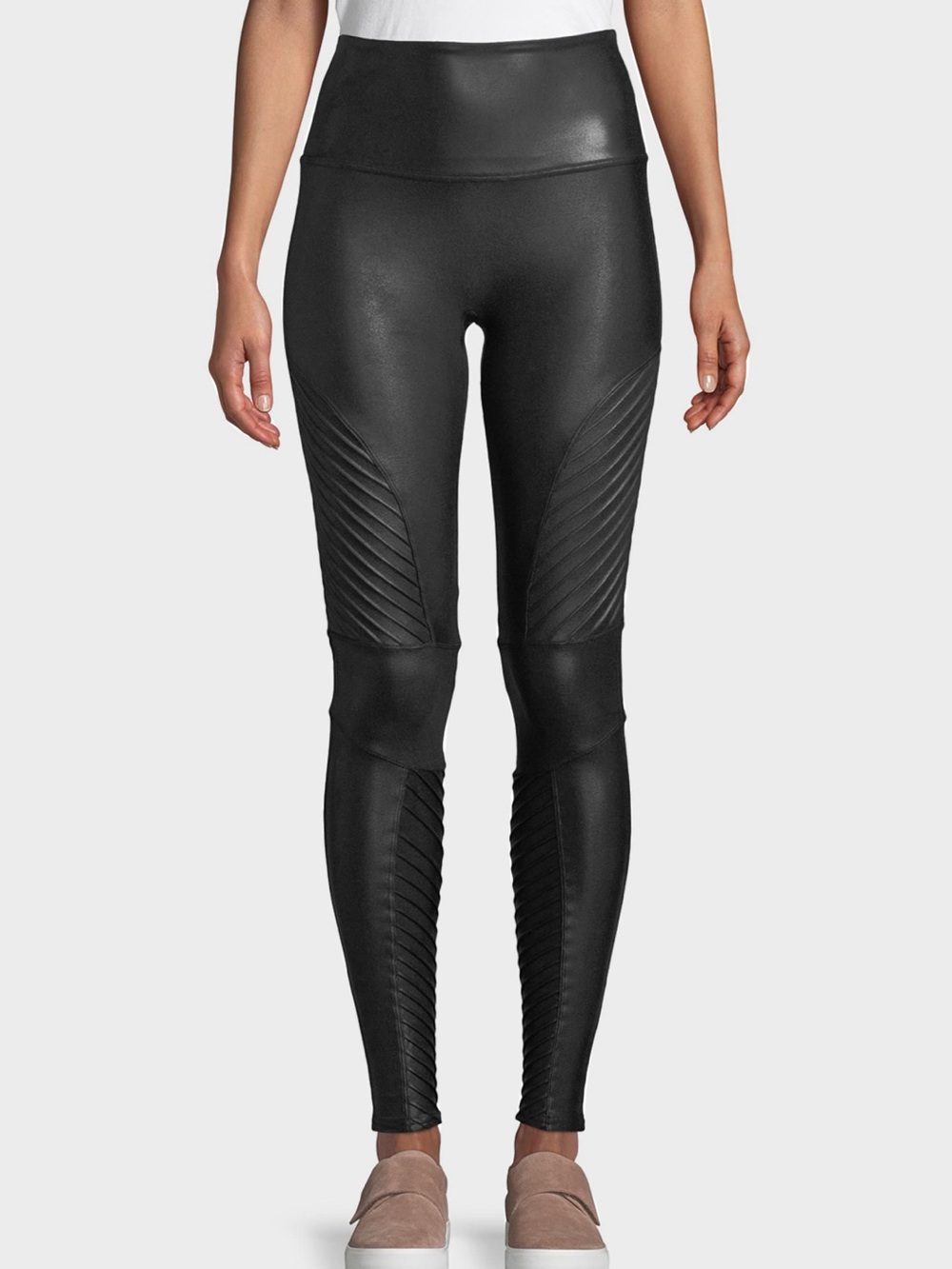 Spanx Moto Faux Leather Leggings Size Large